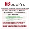 Kit Inicio ReduPro de 2 botes choco.+20 snacks variadas+4 complementos. con protocolo para PERSONALIZAR para obesidad)