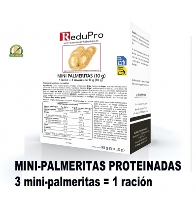 ReduPro Palmeras proteinadas, Caja de 8 raciones, (1 ración lleva 2 palmeras)