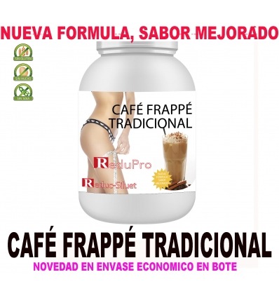 ReduPro Café Frappé TRADICIONAL EN ENVASE ECONOMICO BOTE 16 raciones