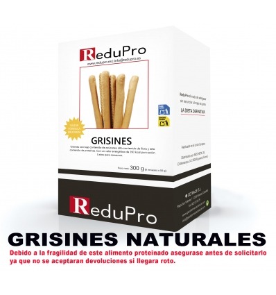 ReduPro Grisines, colines, palitos al NATURAL, CAJA de 6 sobres de 50 grs