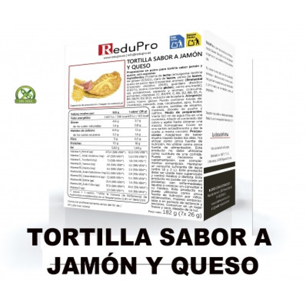 ReduPro Tortilla de Queso. CAJA 7 sobres