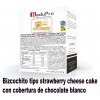 ReduPro Bizcochito Strawberry cheese Cake con cobertura de chocolate blanco, 1 caja 5 raciones