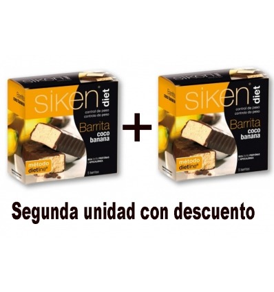 Siken diet Baritas de Coco - Banana segunda unidad con descuento