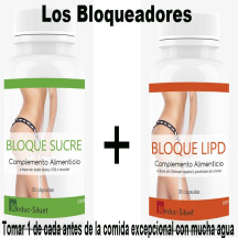 Bloque Sucre 30 capsulas + Bloque Lipd 30 capsulas. LOS BLOQUEADORES