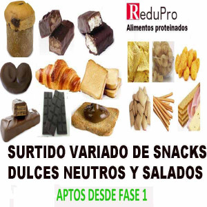 ReduPro Surtido de SNACKS Tentempiés de fases iniciales DULCES NEUTROS Y SALADOS, Actualizado 30/10/2025