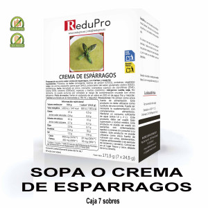 ReduPro Sopa o Crema de Esparragos, caja de 7 sobres