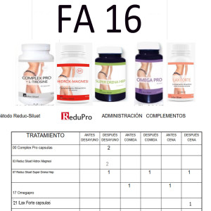 Pack FA 16 Complementos Fases Activas con OBESIDAD Y CON MUCHA DIFICULTAD PARA EVACUAR. 30 DIAS