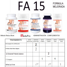 Pack FA 15, Complementos Fases Activas con SOBREPESO Y CON MUCHA DIFICULTAD PARA EVACUAR. 30 DIAS