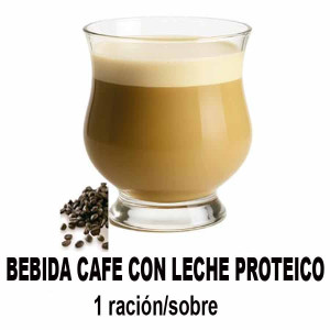 ReduPro Bebida de Café con Leche proteico caliente o frio, 1 sobre