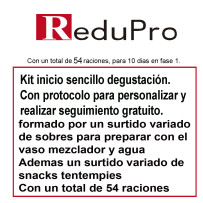 Kit Inicio REDUPRO DEGUSTACION Sencillo con 54 raciones variadas. Con protocolo para PERSONALIZAR, para 10 dias.