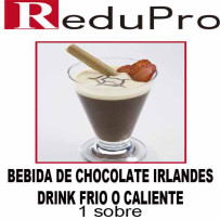 ReduPro Bebida de Chocolate IRLANDES DRINCK frio o caliente, 1 sobre
