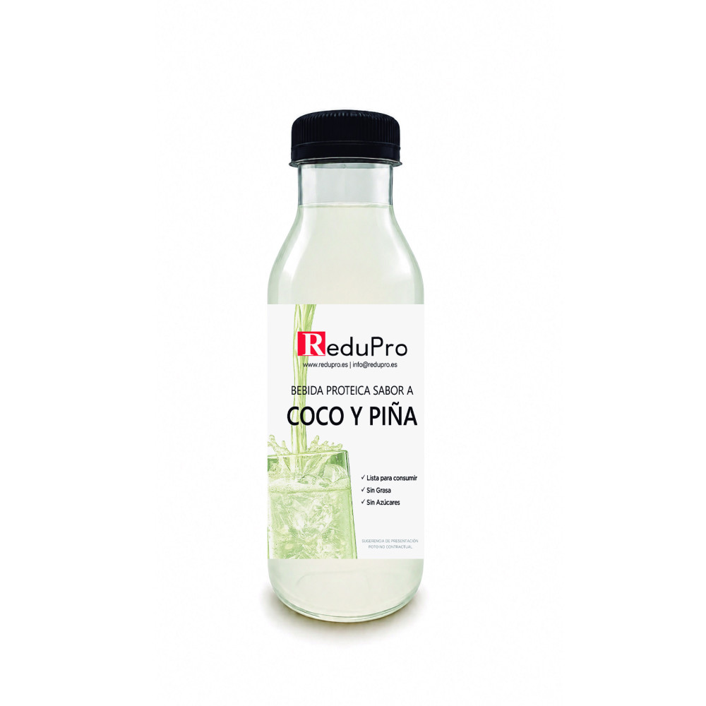 ReduPro BEBIDA PROTEICA SABOR A COCO Y PIÑA botellin de 330 mll 1 unidad