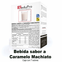 ReduPro BEBIDA SABOR A CARAMELO MACHIATO. caja con 7 sobres