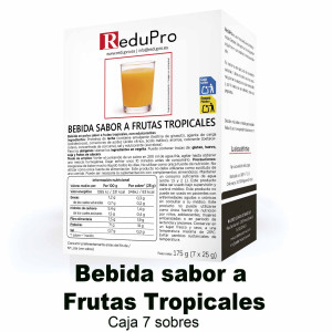 ReduPro Bebida sabor a Frutas Tropicales. Caja con 7 sobres