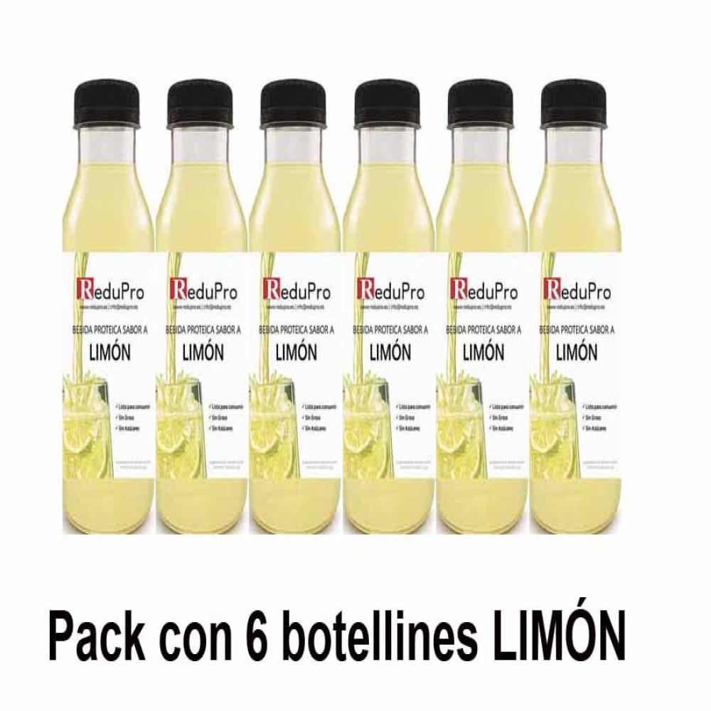 ReduPro BEBIDA PROTEICA sabor a LIMÓN botellin de 330 ml. pack 6 unidades